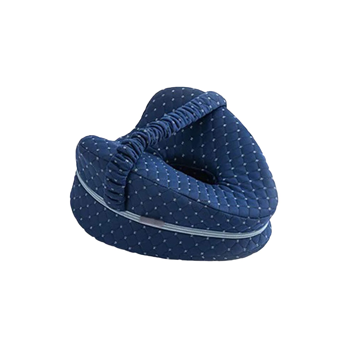 Knee pillow displayed in a left-facing position, highlighting its ergonomic design for comfortable leg support during sleep.